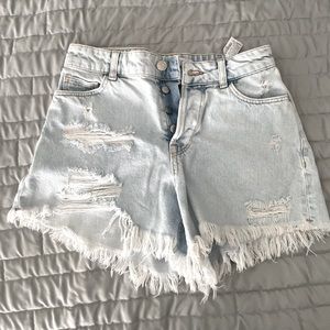 Zara High Waisted Jean Shorts size 2
